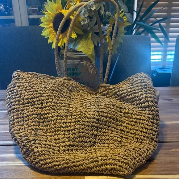 Hearth & Hand Natural Woven Tote Bag - Picture 1 of 6